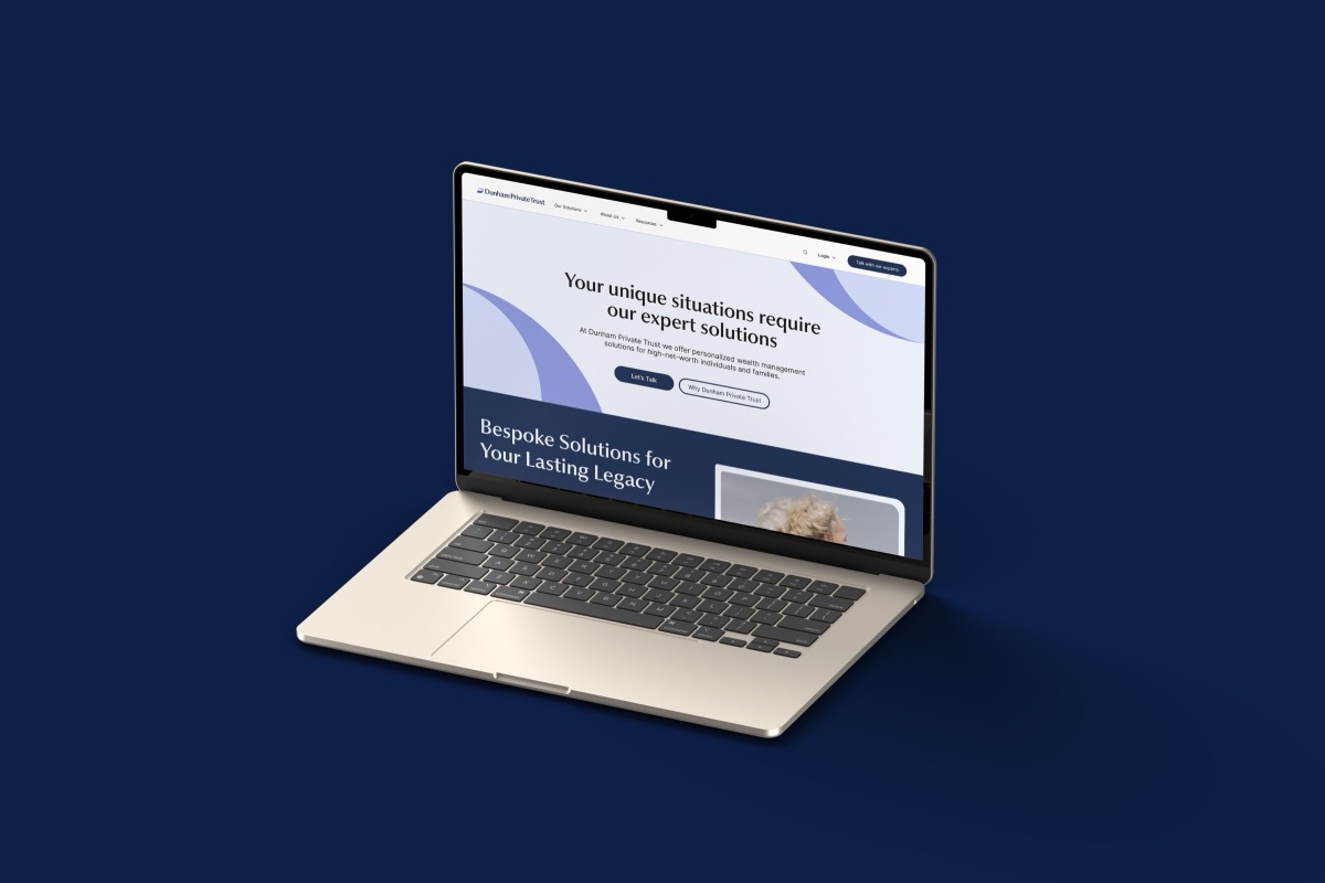 Dunham website on a laptop