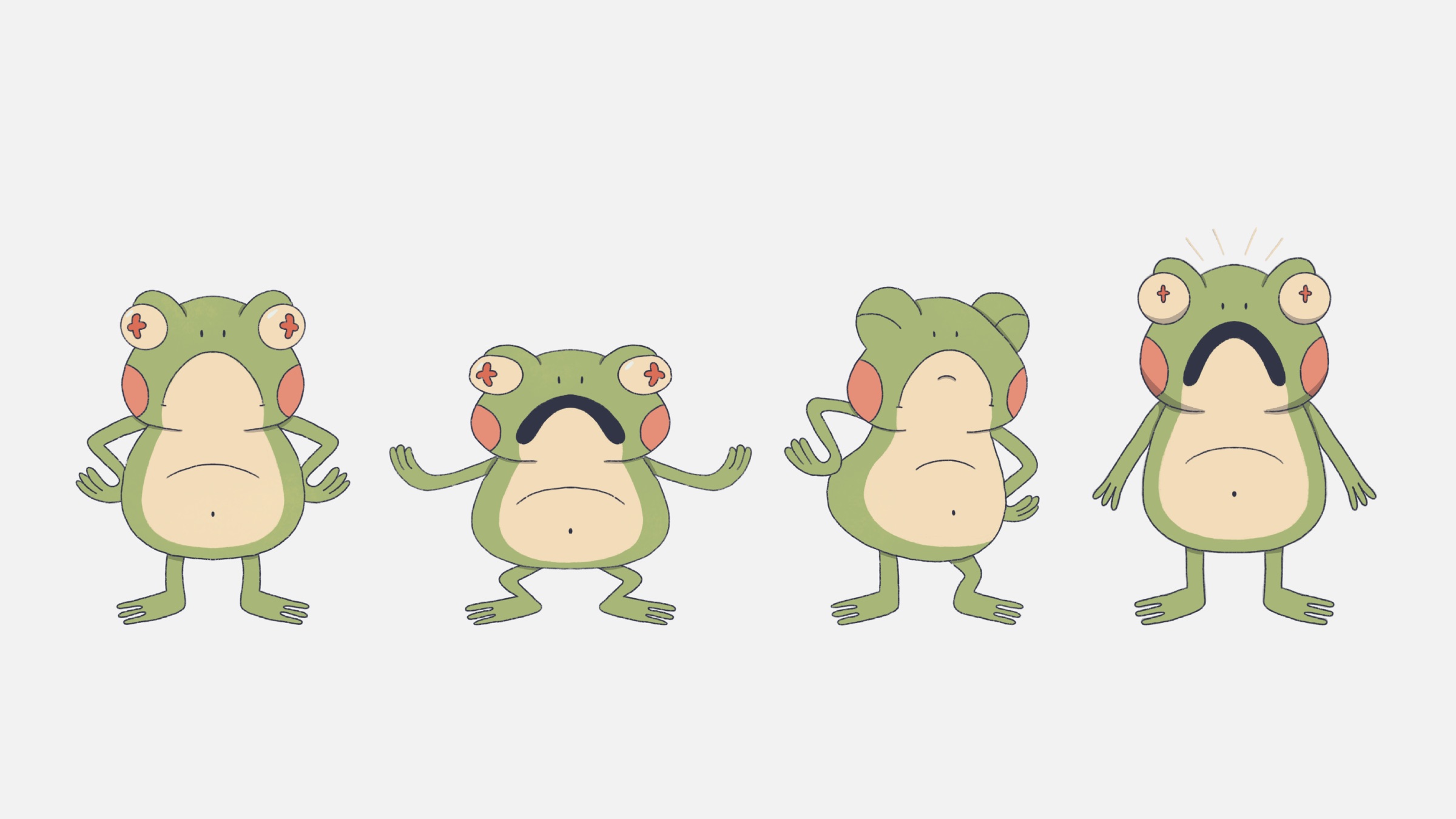 Frog character turnaround