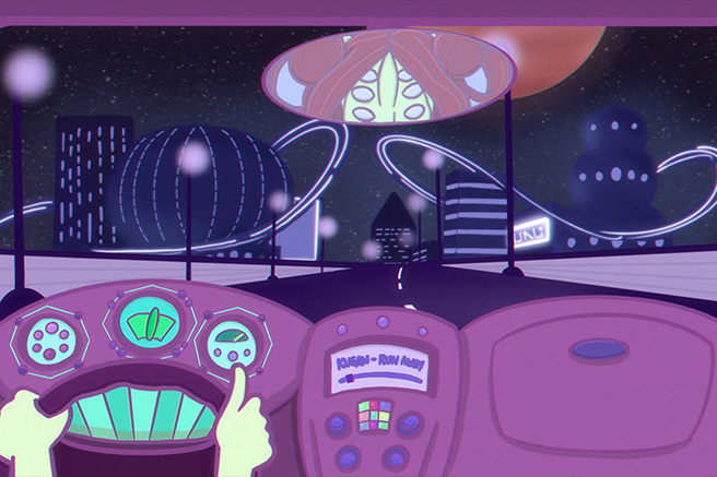 alien driving
